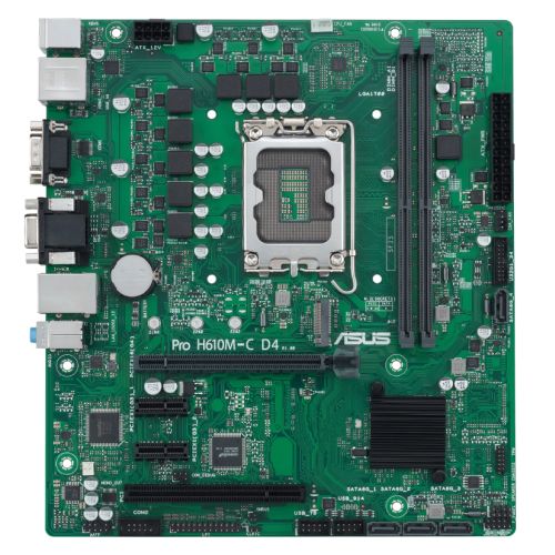 ASUS PRO H610M-C D4-CSM Micro ATX Motherboard - Intel LGA 1700 ASUS PRO H610M-C D4-CSM Micro ATX Motherboard - Intel LGA 1700